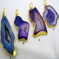 Agate-Slice-Geode-Slice-Druzy-Free-Form-Pendant