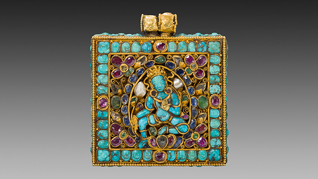 Amulet case (jantar) depicting a Buddhist goddess