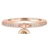Elements Bouncing Bezel Charm ring in 14k rose gold