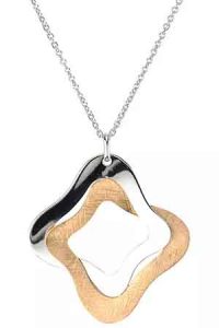 Yvonne necklace in sterling silver and 18k rose gold