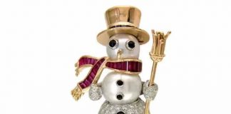 Snowman pin