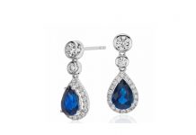 Sapphire diamond earrings