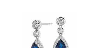 Sapphire diamond earrings