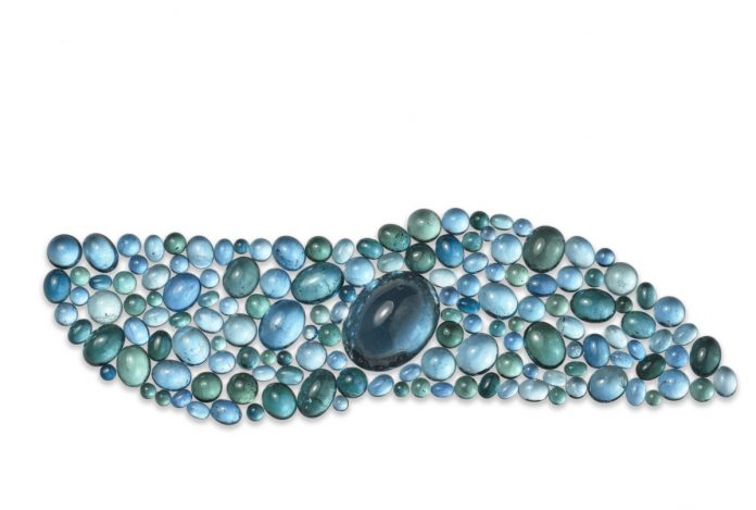 Paul Wild bracelet gems set with tourmaline cabochons gemstone section in response to visitor demand