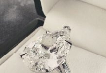 10ct pear shaped diamond ring