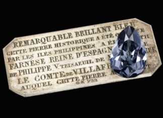 Royal Blue Diamond Surfaces After 300 Years