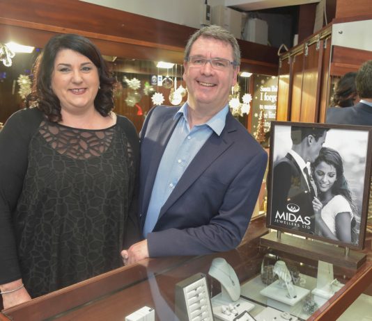 Lynne and Jim Conlon owners at Midas Jewellers Lisburn
