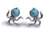 Henryka-Octopus-stud-earrings-with-turquoise-gems-World-Oceans-Day-2018