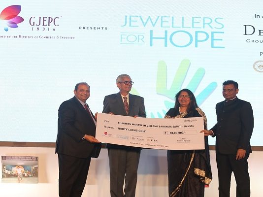 GJEPC’s CSR initiative ‘Jewellers for Hope