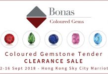 Polished coloured gemstone tender in Hong Kong