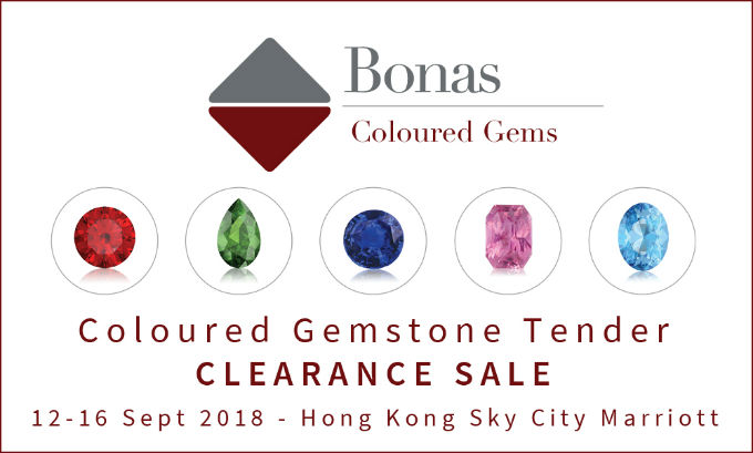 Polished coloured gemstone tender in Hong Kong