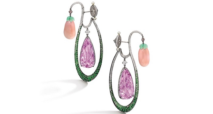 gem-set earrings from Chan