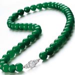 jadeite beads of a brilliant emerald green color