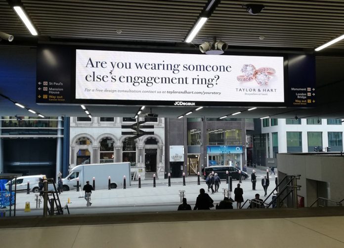 Bespoke jeweller boldly asks commuters: “Are you wearing someone else’s engagement ring?”
