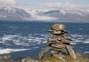 Ancient Inuit Inukshuk in Nunavut