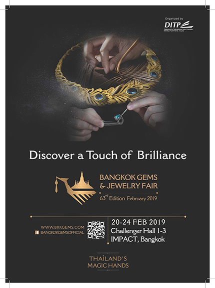 February Bangkok Gems and Jewelry Fair to showcase highly skillful Thai craftsmanship to global audience