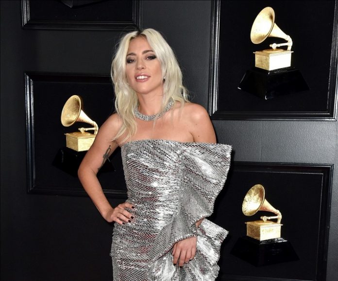 Lady Gaga Wears Platinum Jewelry to The 61st Grammy Awards