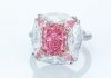 fancy vivid purplish pink diamond ring