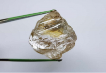 130 carat gem quality diamond recovered at Lulo