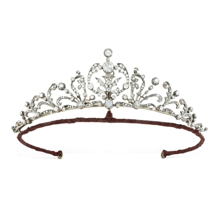 The Victorian Diamond Foliate Tiara Worn By Maggie Smith.