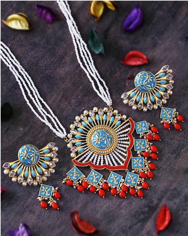 colorful bridal jewellery