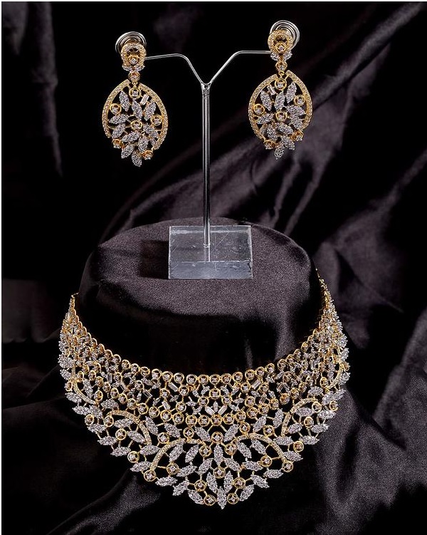 cz stone bridal jewellery