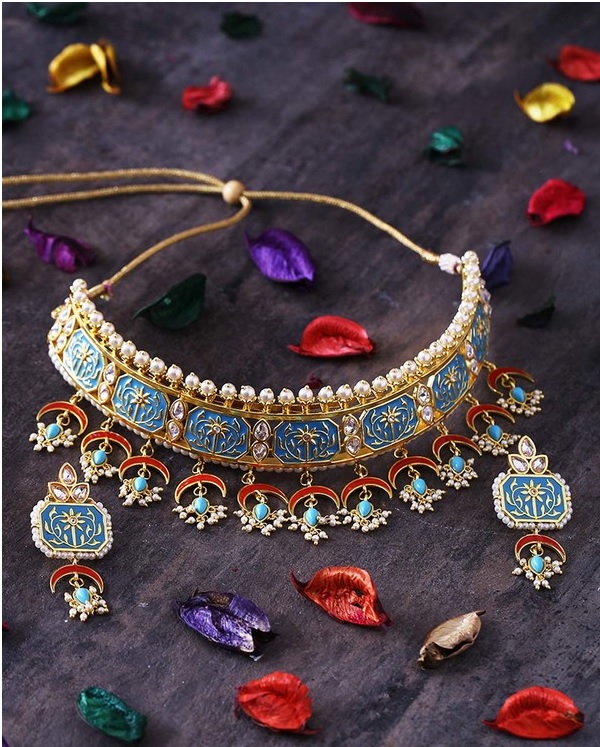 new colorful bridal jewellery