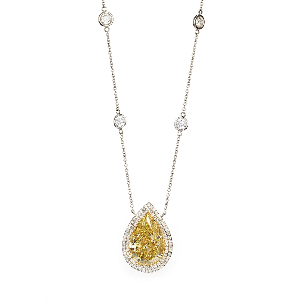 Fancy Intense Yellow Diamond Pendant