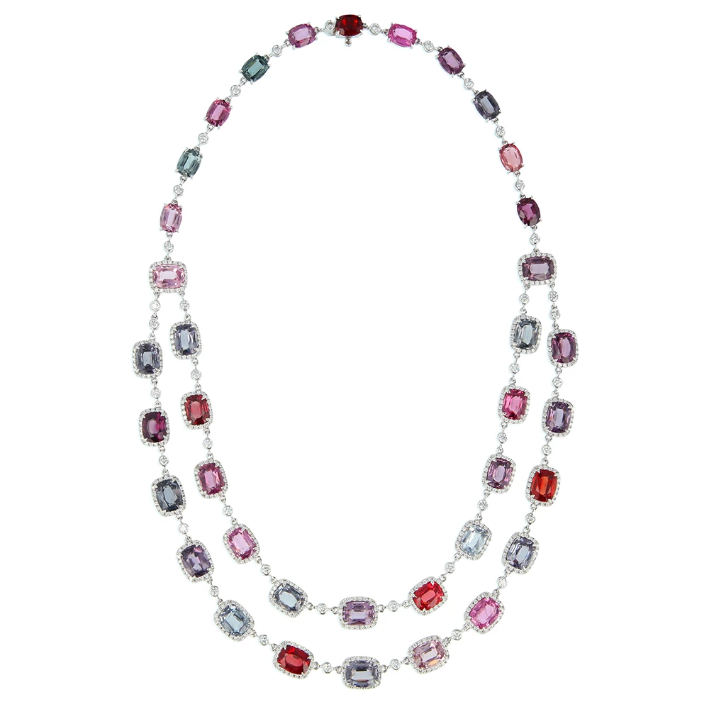 Spinel and Diamond Necklace