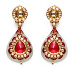 ruby-and-uncut-diamond-earrings-set