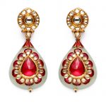 ruby-and-uncut-diamond-earrings-set