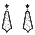 Black Diamond Drop Earrings