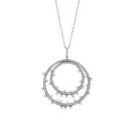 Black Rhodium Diamond Circle Necklace