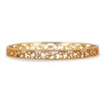 Yellow Gold Openwork Bangle Bracelet