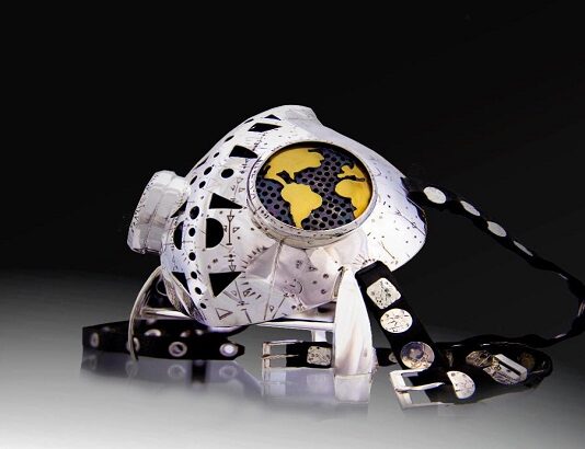 Studio Jeweler, Jason McLeod, Designs Functional Gold and Silver Protective Mask