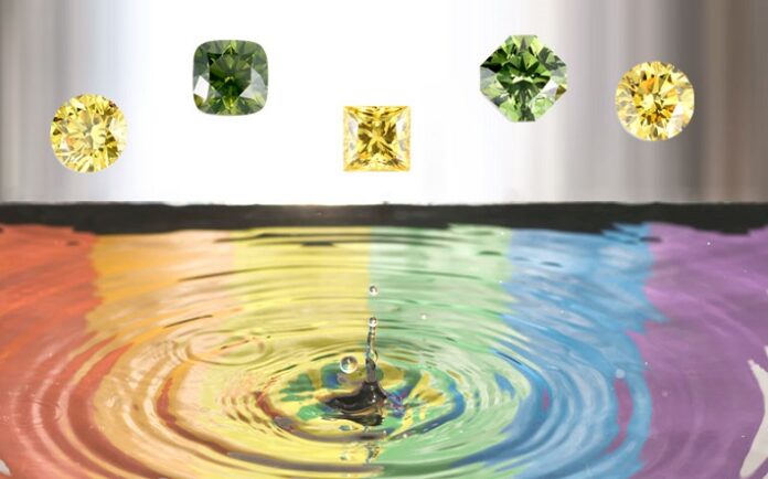 Watch a video rainbow of lab-grown diamonds