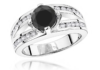 BLACK DIAMOND ENGAGEMENT RING 2.70CT 14K GOLD RINGS