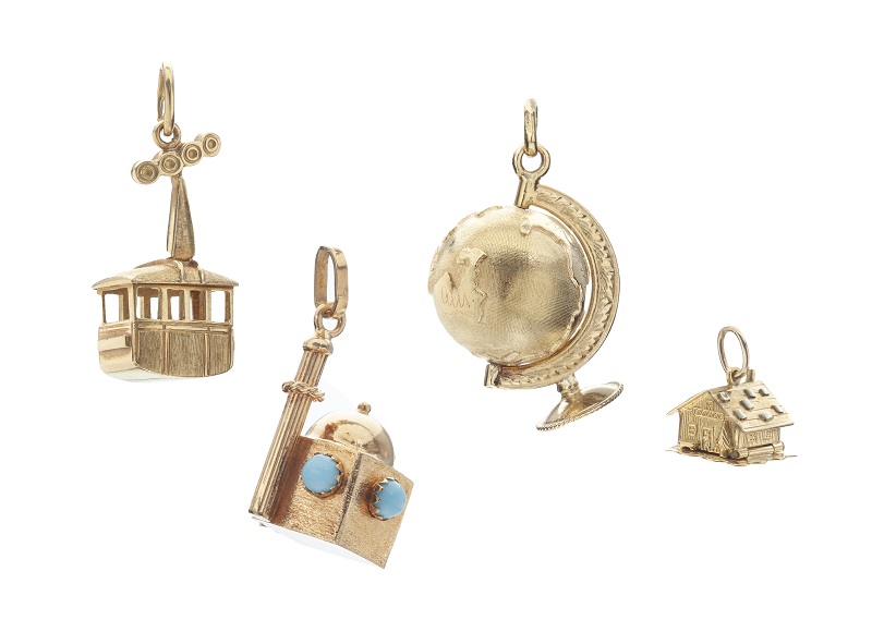 Upcycled Vintage Charms, that are now pendants for necklaces, for Christina Malle.