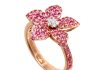 Zahara Pink Sapphire and Diamond Ring by Karina Brez