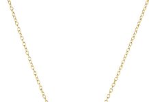 Mom Nameplate Necklace, in 14K gold with a diamond, by Bonnie Jennifer