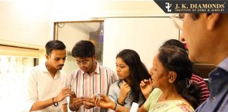 J K Diamonds Institute organised a visit to Hari Krishna Factory for students