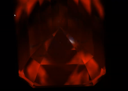 Fig.5. Phosphorescence seen post UV excitation for milli seconds only