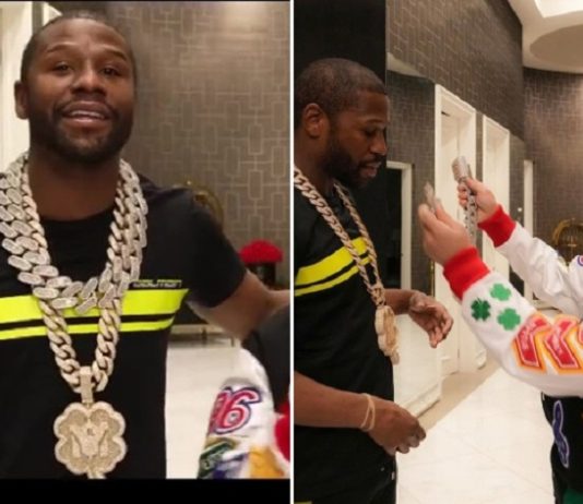 Mayweather's Super-Heavyweight $1m White Gold Chain