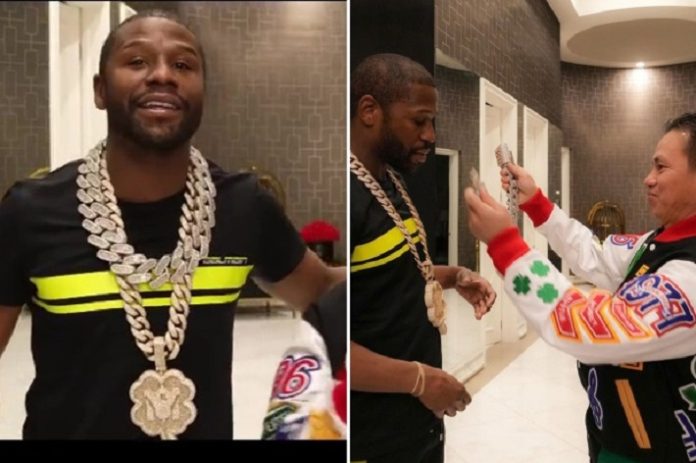 Mayweather's Super-Heavyweight $1m White Gold Chain