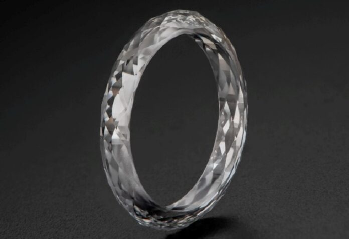 Lab Grown Diamond Laser-Cut into Solid 4-ct Ring