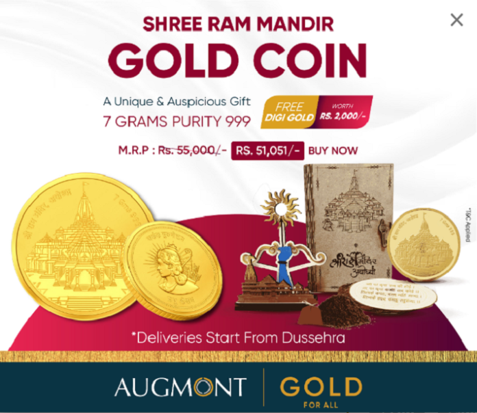 Augmont Gold For All, Mints a unique Shree Ram Mandir Coin Kit as A Precious Tribute to India's Rich Historical Heritage