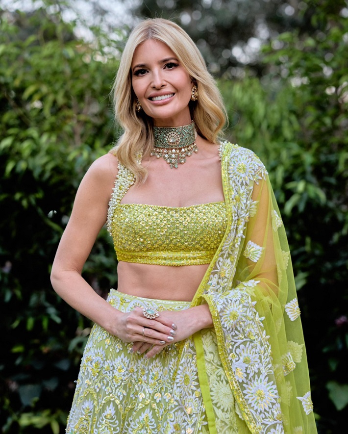 Ivanka Trump sporting a Manish Malhotra choker.