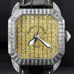 Watch Face Boasts 18cts of Yellow Diamonds