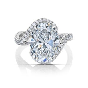 5.59 Carat Oval Diamond Bypass Ring by Stephen Silver